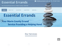 Tablet Screenshot of essentialerrands.net